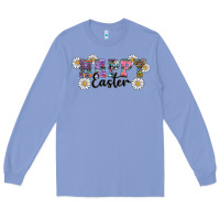 Colony Blue happy easter daisys Long Sleeve Tee - RanaPortraitStore