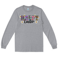 Heather Grey happy easter daisys Long Sleeve Tee - RanaPortraitStore