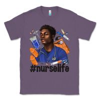 Lavender afro man nurse life Classic Tee - texasbilliewilder