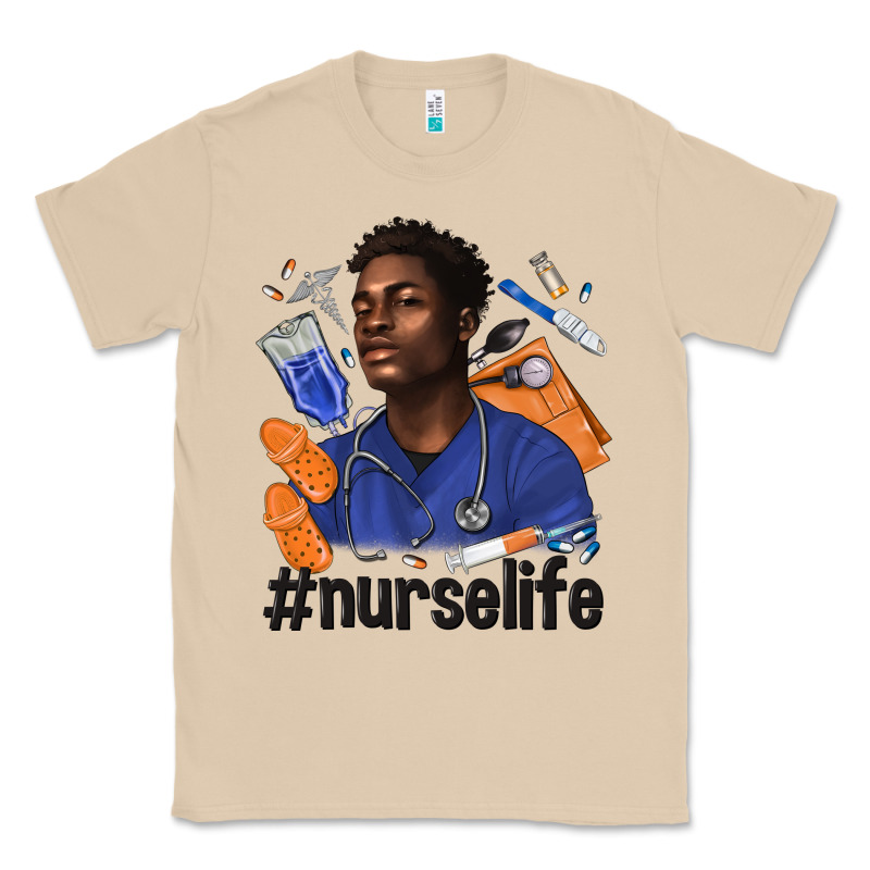 Afro Man Nurse Life Classic Tee by texasbilliewilder | Teevron