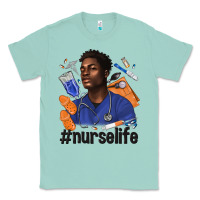 Seafoam afro man nurse life Classic Tee - texasbilliewilder