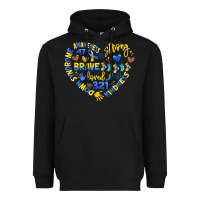 Black down syndrome awareness heart Heavyweight Hoodie - Artiststas