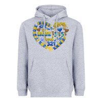 Heather Grey down syndrome awareness heart Heavyweight Hoodie - Artiststas