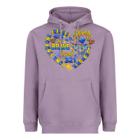 Lavender down syndrome awareness heart Heavyweight Hoodie - Artiststas