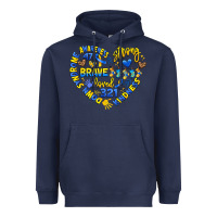 Navy down syndrome awareness heart Heavyweight Hoodie - Artiststas