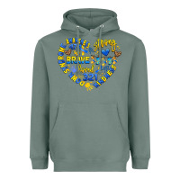 Sage down syndrome awareness heart Heavyweight Hoodie - Artiststas