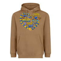 Down Syndrome Awareness Heart Heavyweight Hoodie | Teevron