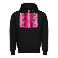 Black Breast Cancer Brushstrokes Zipper Hoodie - texasbilliewilder