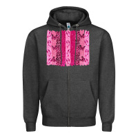Charcoal Heather Breast Cancer Brushstrokes Zipper Hoodie - texasbilliewilder