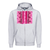 Heather Grey Breast Cancer Brushstrokes Zipper Hoodie - texasbilliewilder