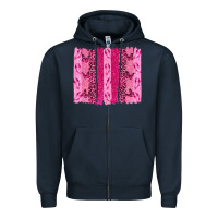 Navy Breast Cancer Brushstrokes Zipper Hoodie - texasbilliewilder