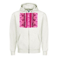 Oatmeal Heather Breast Cancer Brushstrokes Zipper Hoodie - texasbilliewilder