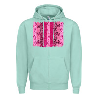 Seafoam Breast Cancer Brushstrokes Zipper Hoodie - texasbilliewilder
