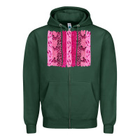 Sports Green Breast Cancer Brushstrokes Zipper Hoodie - texasbilliewilder
