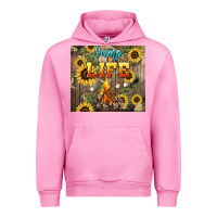 Fuchsia Pink camp life Urban Hoodie - NancyCooperArtShop