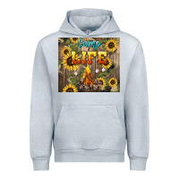 Heather Grey camp life Urban Hoodie - NancyCooperArtShop