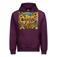 Mauve Wine camp life Urban Hoodie - NancyCooperArtShop
