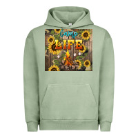 Pigment Oil Green camp life Urban Hoodie - NancyCooperArtShop