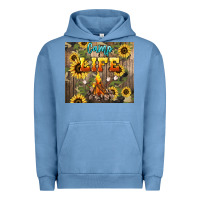 Pigment Pebble Blue camp life Urban Hoodie - NancyCooperArtShop