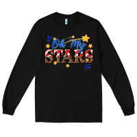 Black oh my stars Long Sleeve Tee - texasbilliewilder