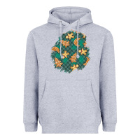 Heather Grey christmas gingerbread cookies patch Heavyweight Hoodie - BundleAndBundleShop