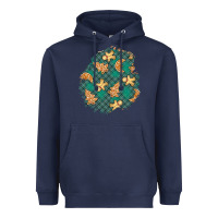 Navy christmas gingerbread cookies patch Heavyweight Hoodie - BundleAndBundleShop