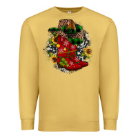 Antique Gold Christmas Cowboy Boots Premium Sweatshirt - JahusDesignShop