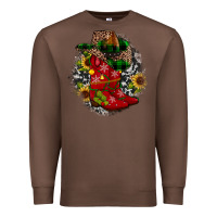 Chestnut Christmas Cowboy Boots Premium Sweatshirt - JahusDesignShop