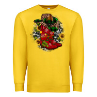 Lemon Christmas Cowboy Boots Premium Sweatshirt - JahusDesignShop