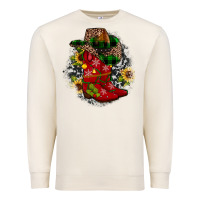 Sandshell Christmas Cowboy Boots Premium Sweatshirt - JahusDesignShop