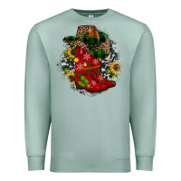 Seafoam Christmas Cowboy Boots Premium Sweatshirt - JahusDesignShop