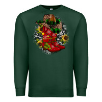 Sports Green Christmas Cowboy Boots Premium Sweatshirt - JahusDesignShop