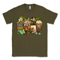 Army Green safari cartoon characters coffee cups Classic Tee - Zillion Design Studio