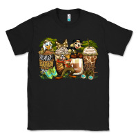 Black safari cartoon characters coffee cups Classic Tee - Zillion Design Studio
