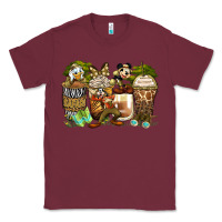 Burgundy safari cartoon characters coffee cups Classic Tee - Zillion Design Studio