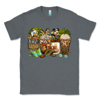 Charcoal Heather safari cartoon characters coffee cups Classic Tee - Zillion Design Studio