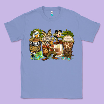 Safari Cartoon Characters Coffee Cups Classic Tee Designed By Zillion Design Studio