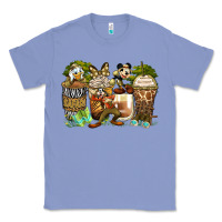 Colony Blue safari cartoon characters coffee cups Classic Tee - Zillion Design Studio