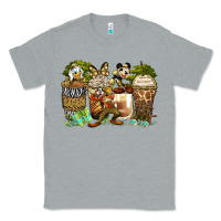 Heather Grey safari cartoon characters coffee cups Classic Tee - Zillion Design Studio