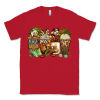 Red safari cartoon characters coffee cups Classic Tee - Zillion Design Studio