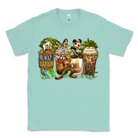 Seafoam safari cartoon characters coffee cups Classic Tee - Zillion Design Studio
