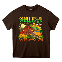 Chocolate Brown small town st patricks day Heavy Core Tee - CowhideDigitalArt