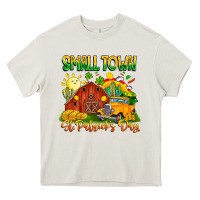 Cream small town st patricks day Heavy Core Tee - CowhideDigitalArt
