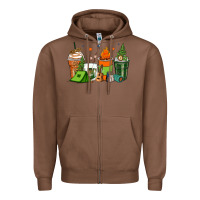 Chestnut camping coffee cups Zipper Hoodie - Zillion Design Studio