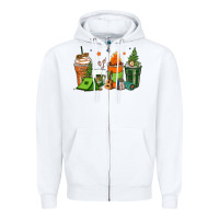 White camping coffee cups Zipper Hoodie - Zillion Design Studio