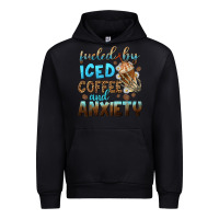 Black fueled by iced coffee and anxiety Urban Hoodie - NancyCooperArtShop