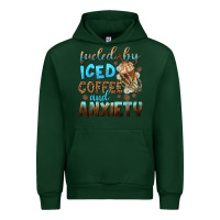 Forest Green fueled by iced coffee and anxiety Urban Hoodie - NancyCooperArtShop