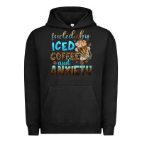 Pigment Black fueled by iced coffee and anxiety Urban Hoodie - NancyCooperArtShop