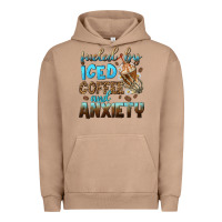 Pigment Burro fueled by iced coffee and anxiety Urban Hoodie - NancyCooperArtShop