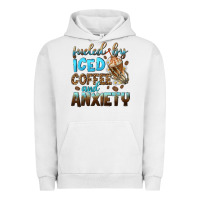 Pigment Lunar Rock fueled by iced coffee and anxiety Urban Hoodie - NancyCooperArtShop